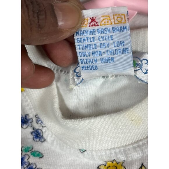 Baby T-Shirt With Cute Bees & Floral Print 12M By Pipiniko 100% Cotton - Picture 4 of 7